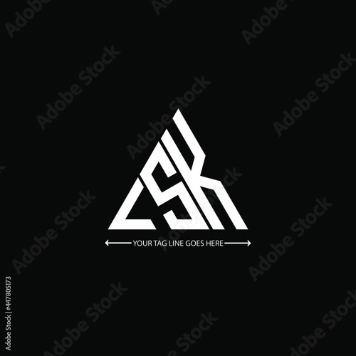 LSK letter logo creative design. LSK unique design
 photo