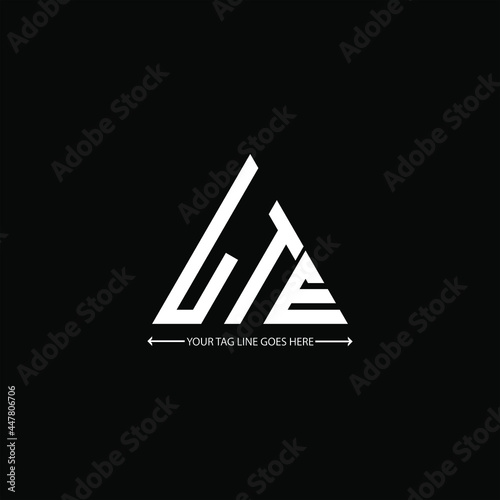LTE letter logo creative design. LTE unique design



