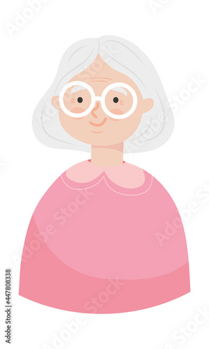 cartoon old woman