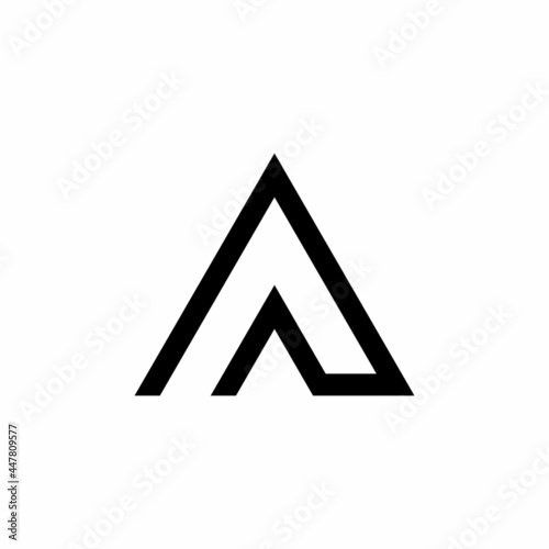 Free Download A letter initial monogram negative space logo - GFXLoad
