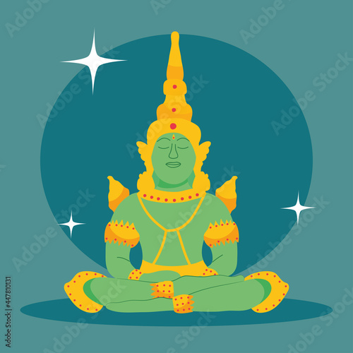 emerald buddha shining
