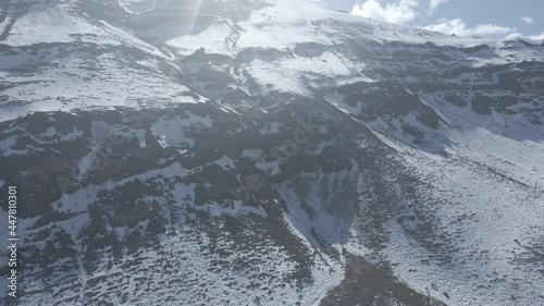 Tomas aérea de valle nevado, chile 