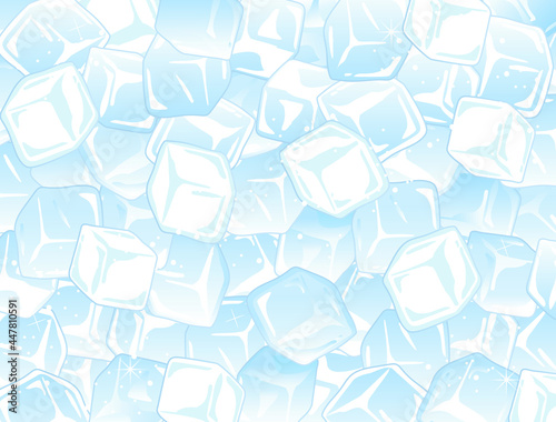 背景などに使えるキューブの氷をひき詰めたイラスト