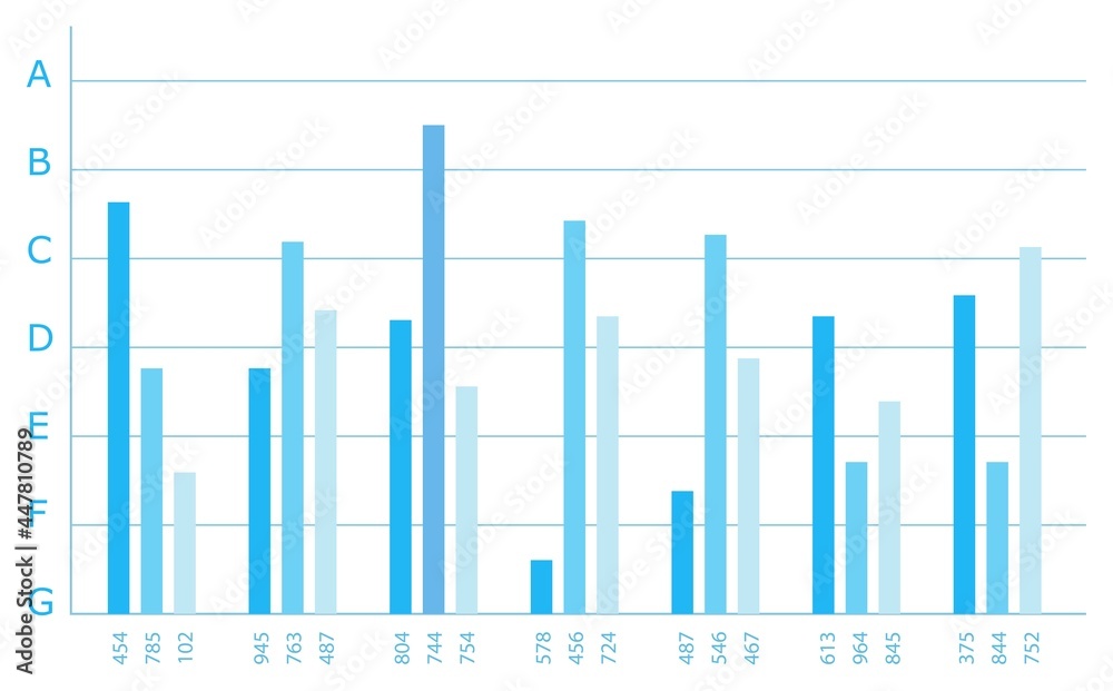 Statistical graphs blue on white background, vector Statistical graphs blue on white background, vector