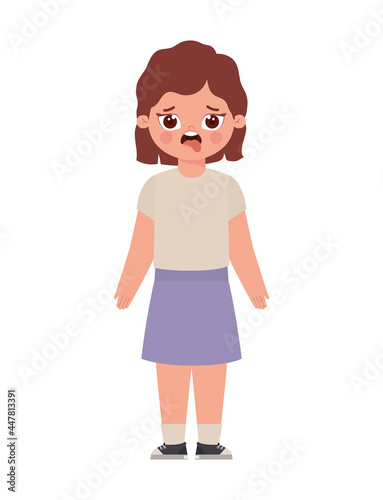 young female with disgust
