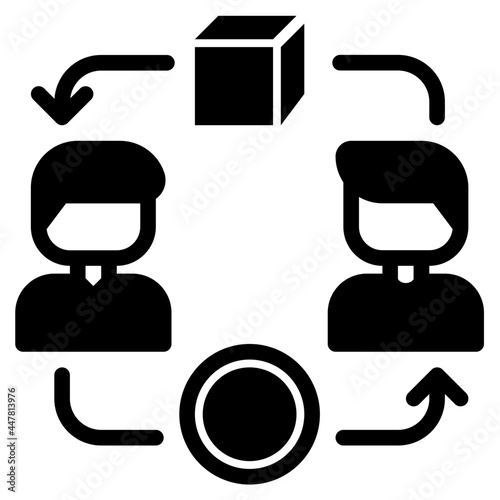 nft transfer glyph icon