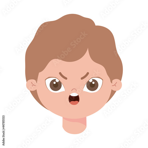 male child with rage