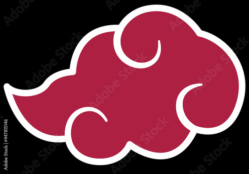 The red clouds that surround the Village hidden in rain are the emblem of the Akatsuki