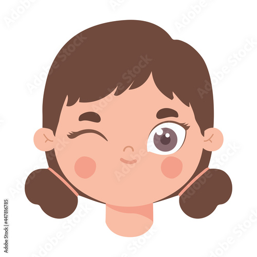 young lady winking