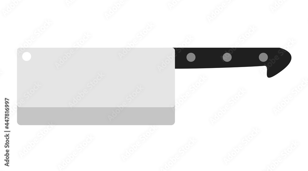 Vector illustration of cleaver knife.