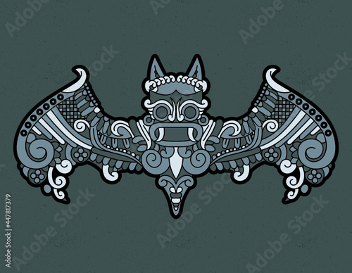 aztec bat mexican design