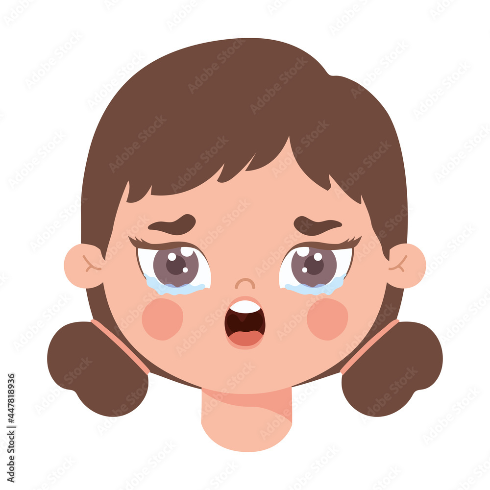 young lady crying