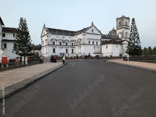 old goa, India - January 10 2021: Catholic Church of St. Francis of Assisi old Goa. old Goa church. 