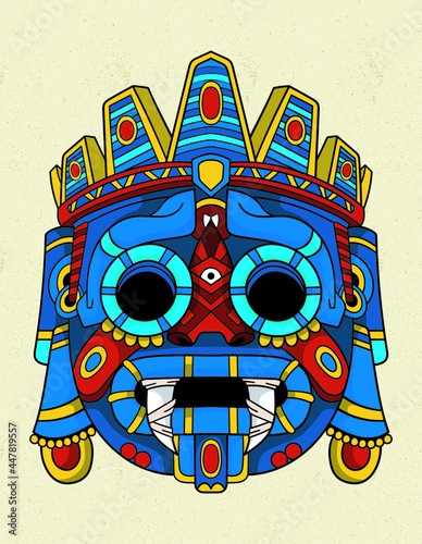 tlaloc blue aztec