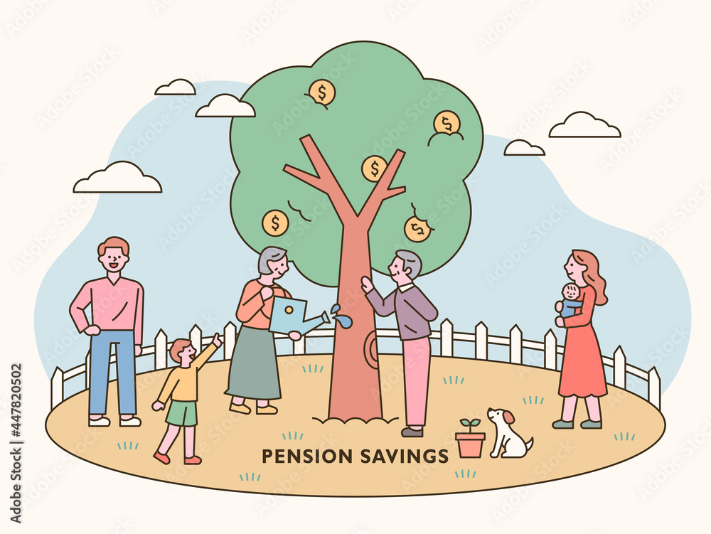 Family Money Tree Example Families, including the elderly and babies, are caring for the money ...