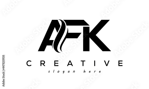 Letter AFK creative logo design vector	 photo