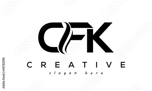 Letter CFK creative logo design vector	 photo