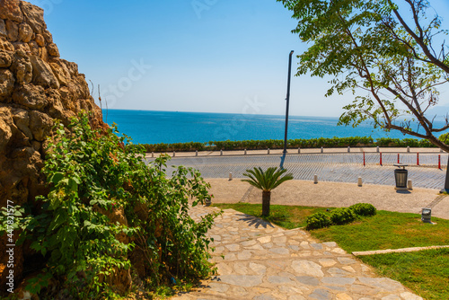 ANTALYA  TURKEY  Serpentine road leads to Konyaalti beach on a sunny summer day in Antalya.