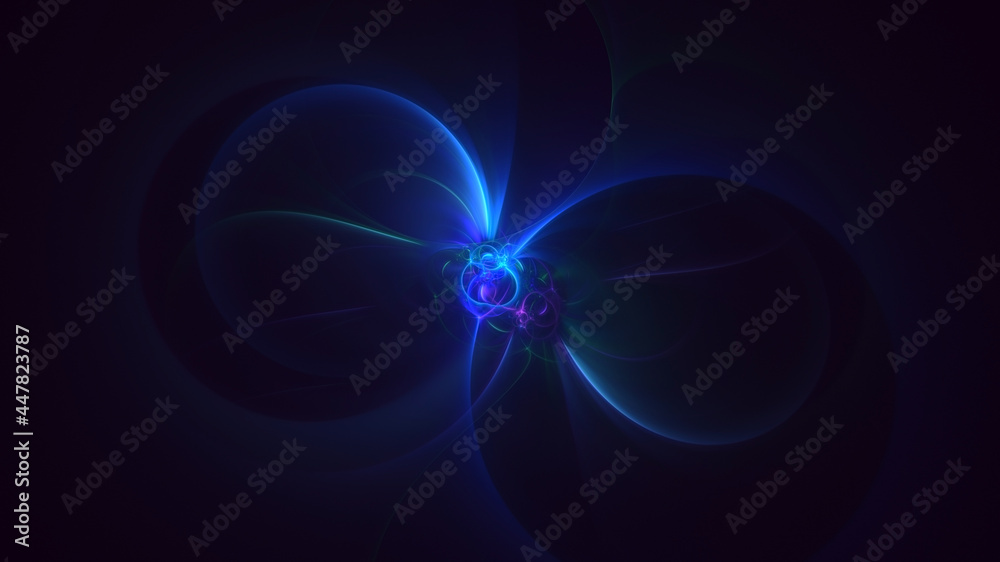 Obraz premium 3D rendering abstract multicolor fractal light background 