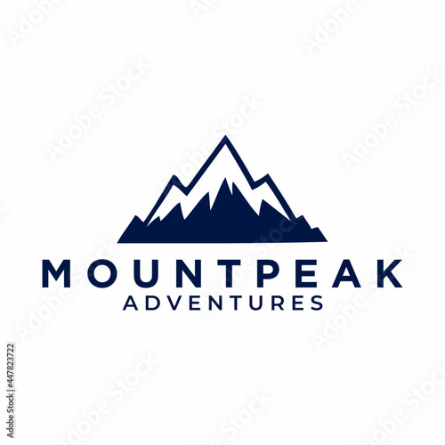 mount peak mountain logo vector icon illustration