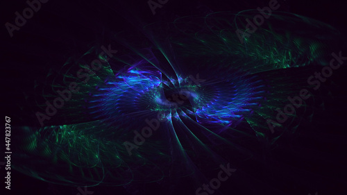 3D rendering abstract round light background