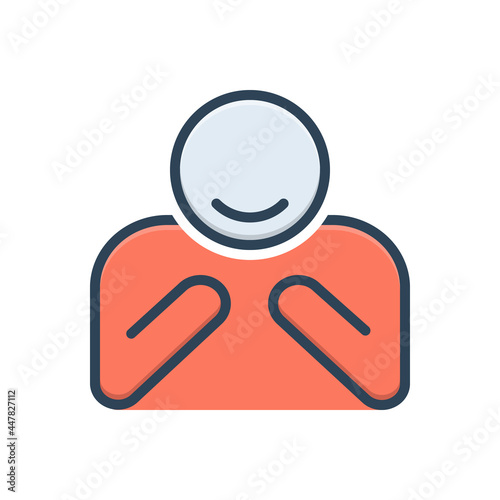 Color illustration icon for eager 
