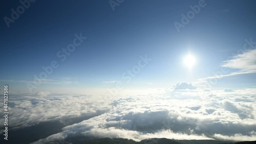雲上からの雲海タイムラプス　富士山七合目から