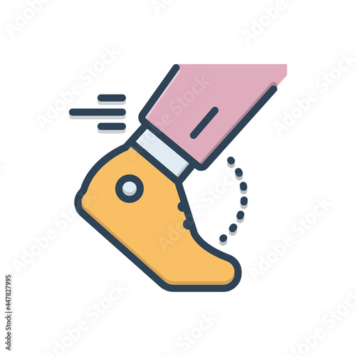 Color illustration icon for pace