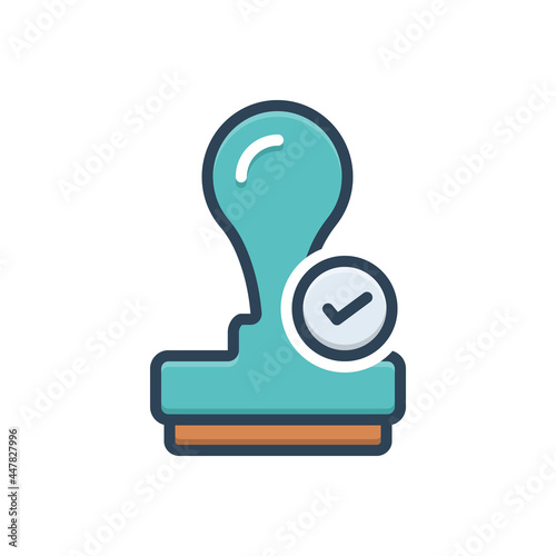 Color illustration icon for qualify 