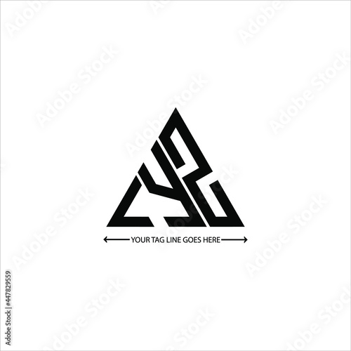 LYZ letter logo creative design. LYZ unique design
 photo