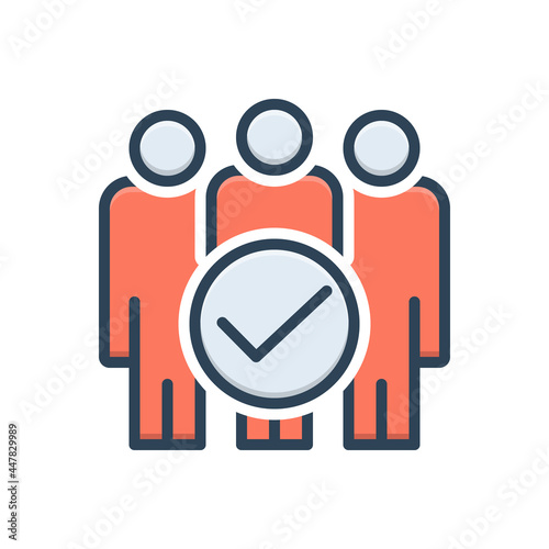 Color illustration icon for able adept