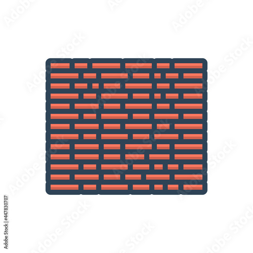 Color illustration icon for wall 