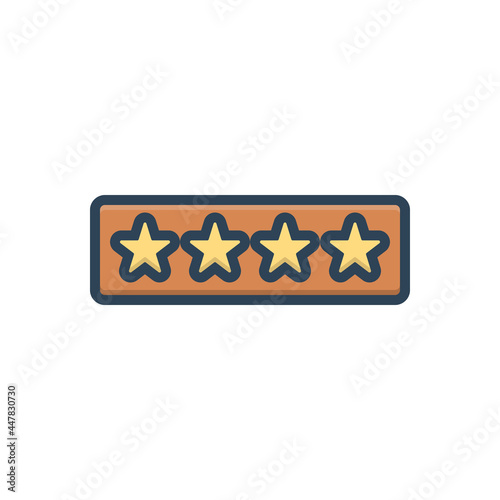 Color illustration icon for badly 