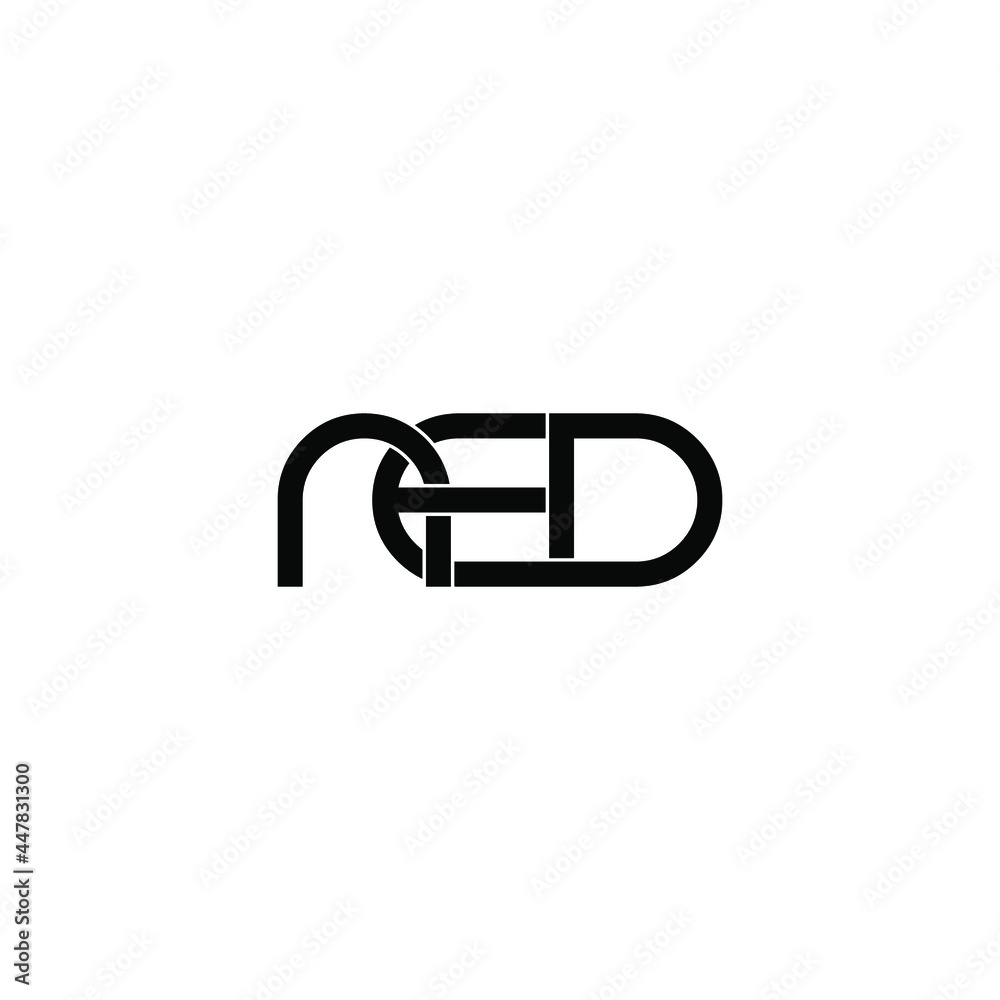 ned initial letter monogram logo design ned initial letter monogram logo design