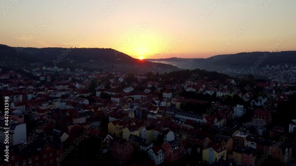 Sunset At Jena West, Thuringia, Germany Sunset At Jena West, Thuringia, Germany