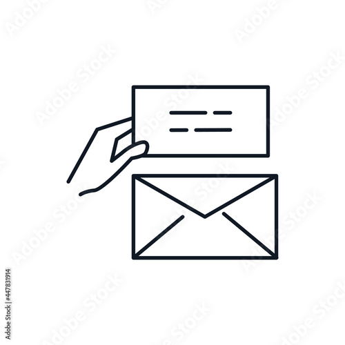 Email thin line icon stock illustration.