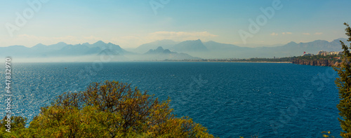 ANTALYA, TURKEY: Beautiful landscape on the Mediterranean Sea and mountains in Antalya. © Anna ART