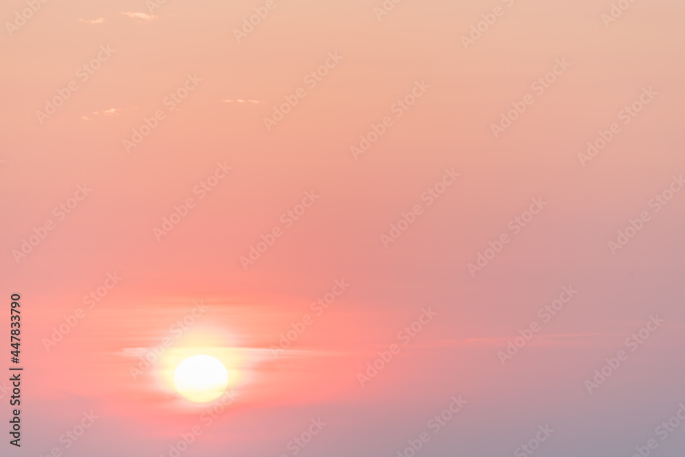 Pink Summer Sunset on the Baltic Sea