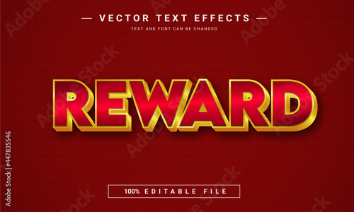 reward editable 3d text style