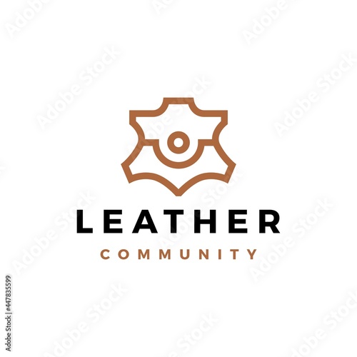 leather people team community family together logo vector icon illustration