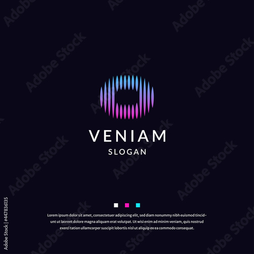 Sound Bar audio wave colorful gradient logo icon design template vector 