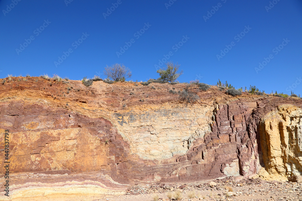 The Ochre Pits used for traditional and sacred painting by indigeous Australians.  Located in West MacDonnell Range, Northern Territory, Australia