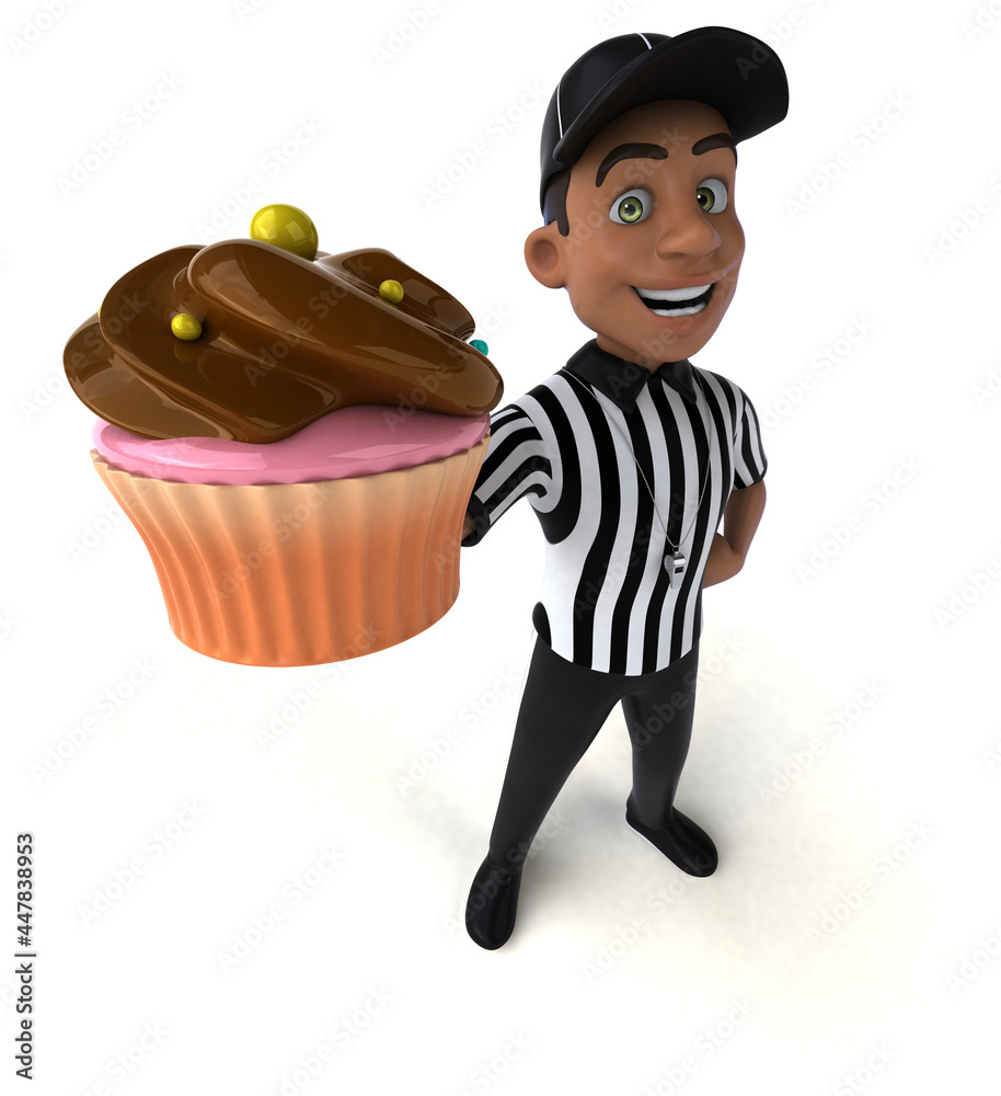 Fun 3D Illustration of an american Referee Fun 3D Illustration of an american Referee