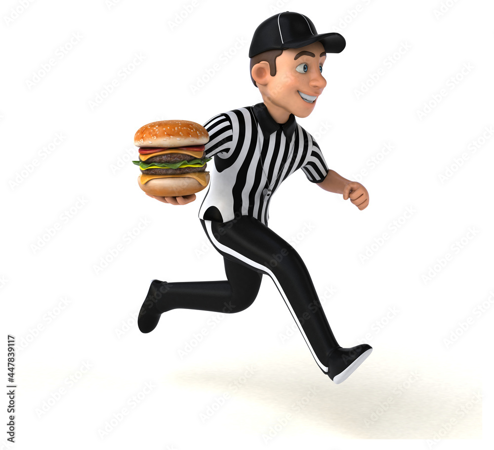 Fun 3D Illustration of an american Referee Fun 3D Illustration of an american Referee
