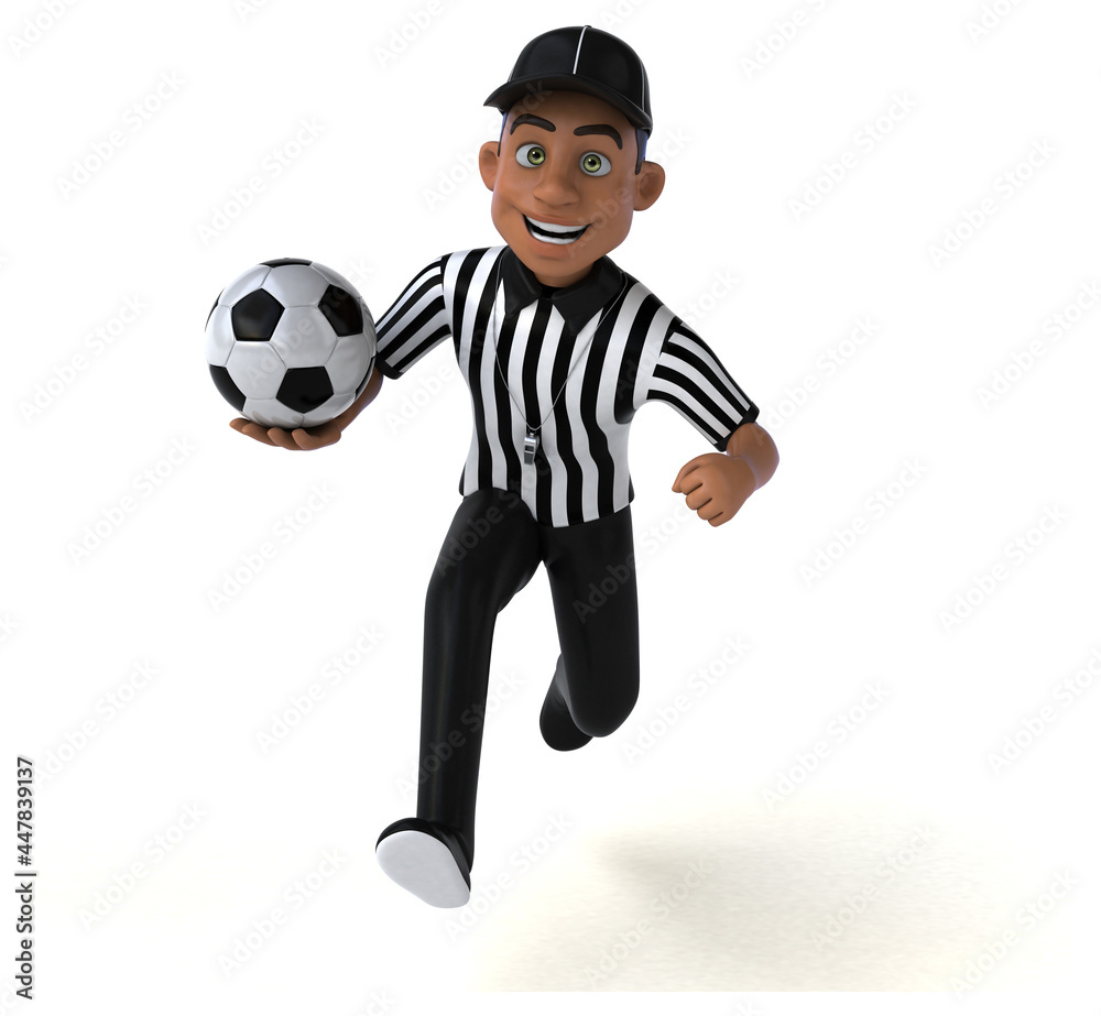 Fun 3D Illustration of an american Referee Fun 3D Illustration of an american Referee