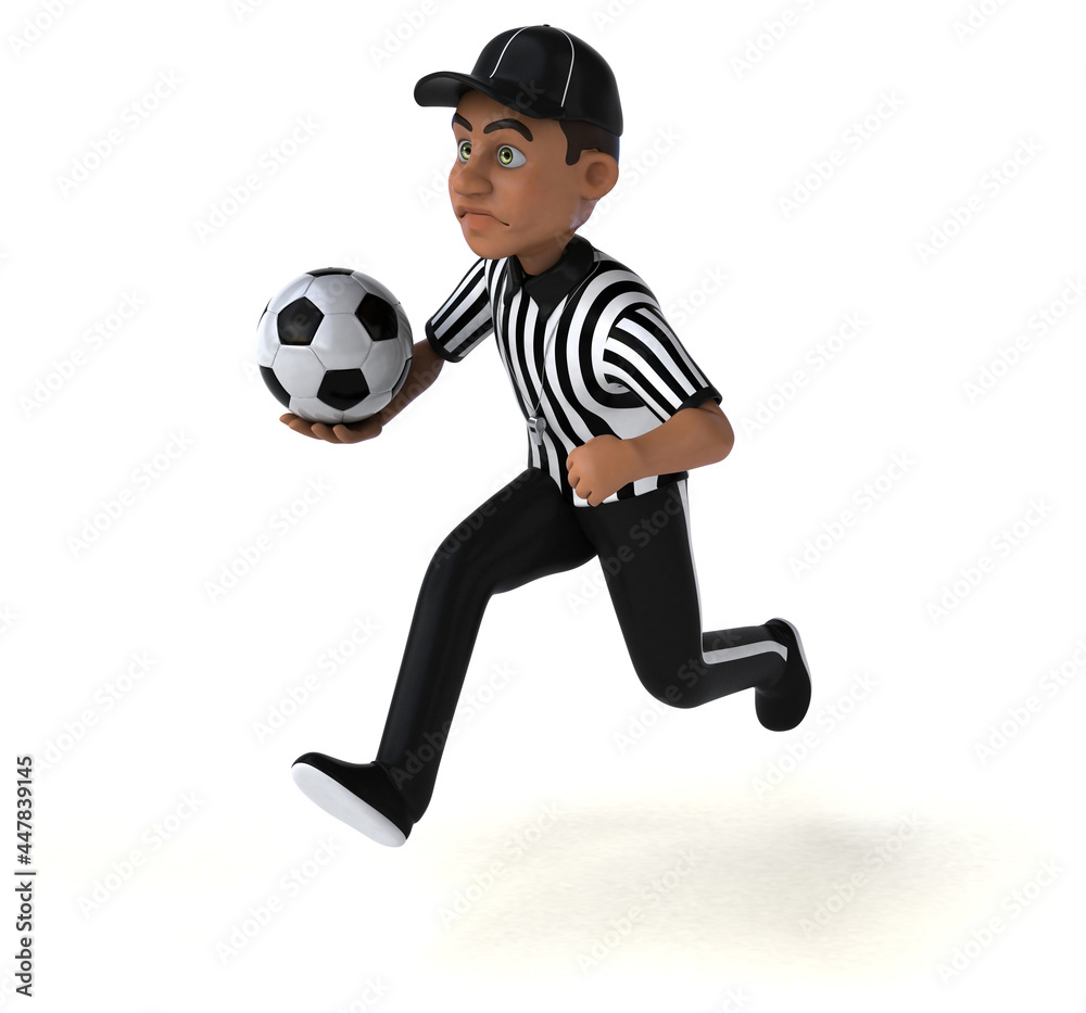 Fun 3D Illustration of an american Referee