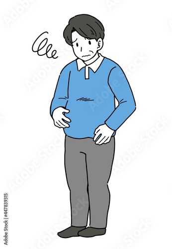 肥満男性のイラスト