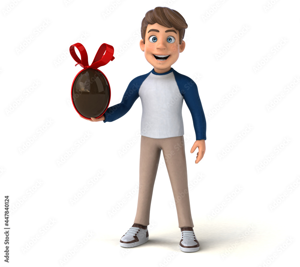 3D cartoon character fun teenager 3D cartoon character fun teenager