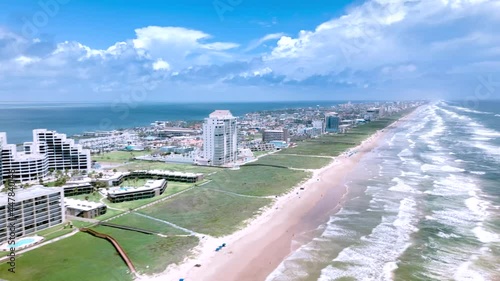 hyperlapse over south padre island beach
