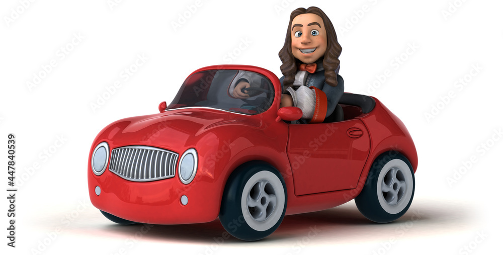 3D Illustration of a cartoon man in historical baroque costume 3D Illustration of a cartoon man in historical baroque costume